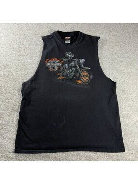 Harley Davidson Stone Mountain Georgia Made In USA Tank Top Black Men’s Size XL